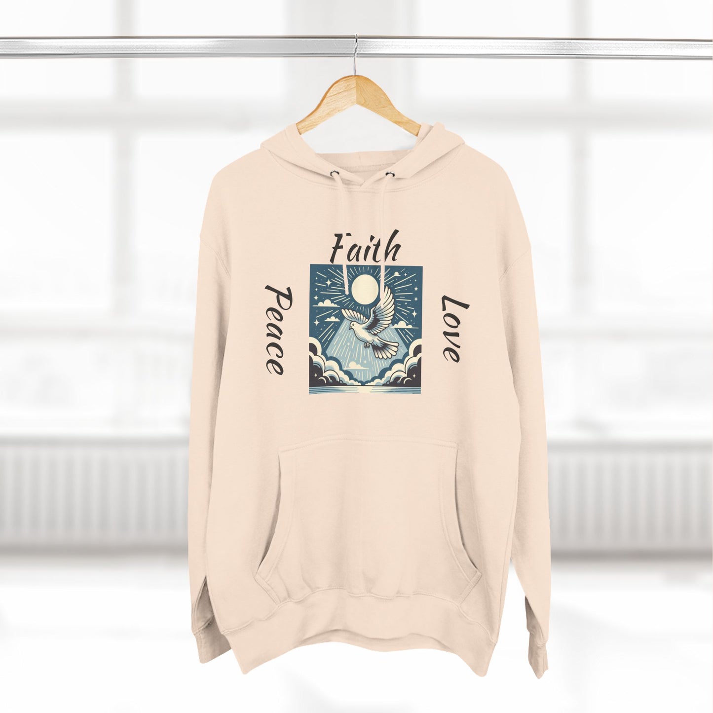 Three-Panel Fleece Hoodie