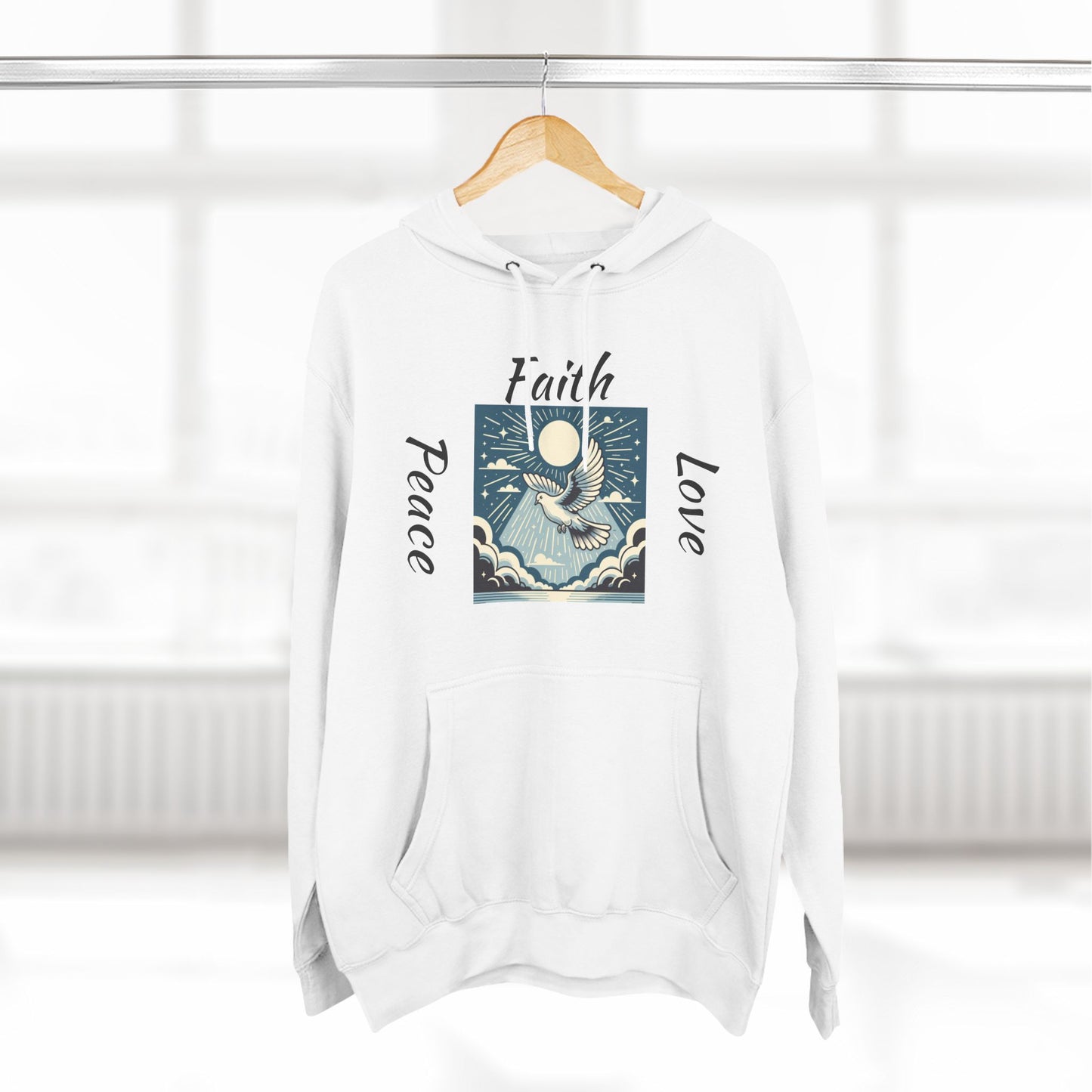 Three-Panel Fleece Hoodie