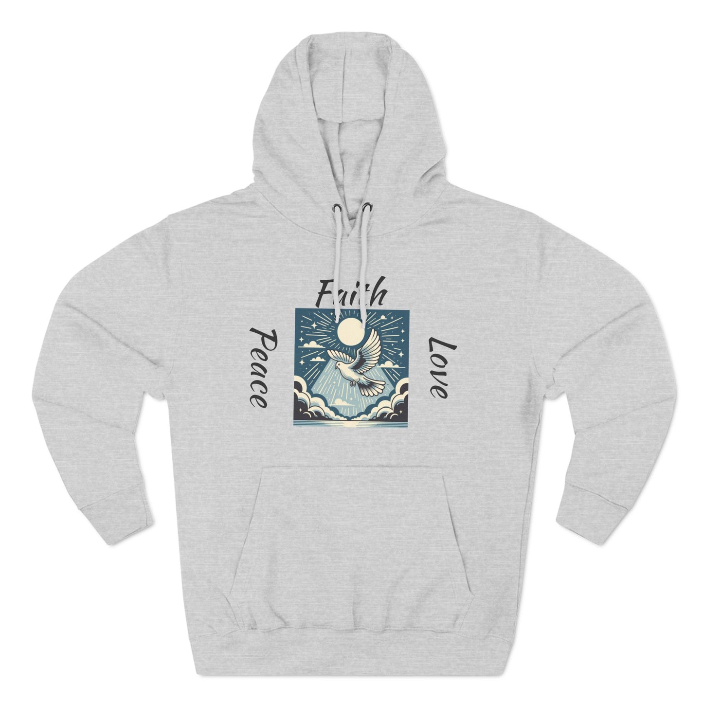 Three-Panel Fleece Hoodie