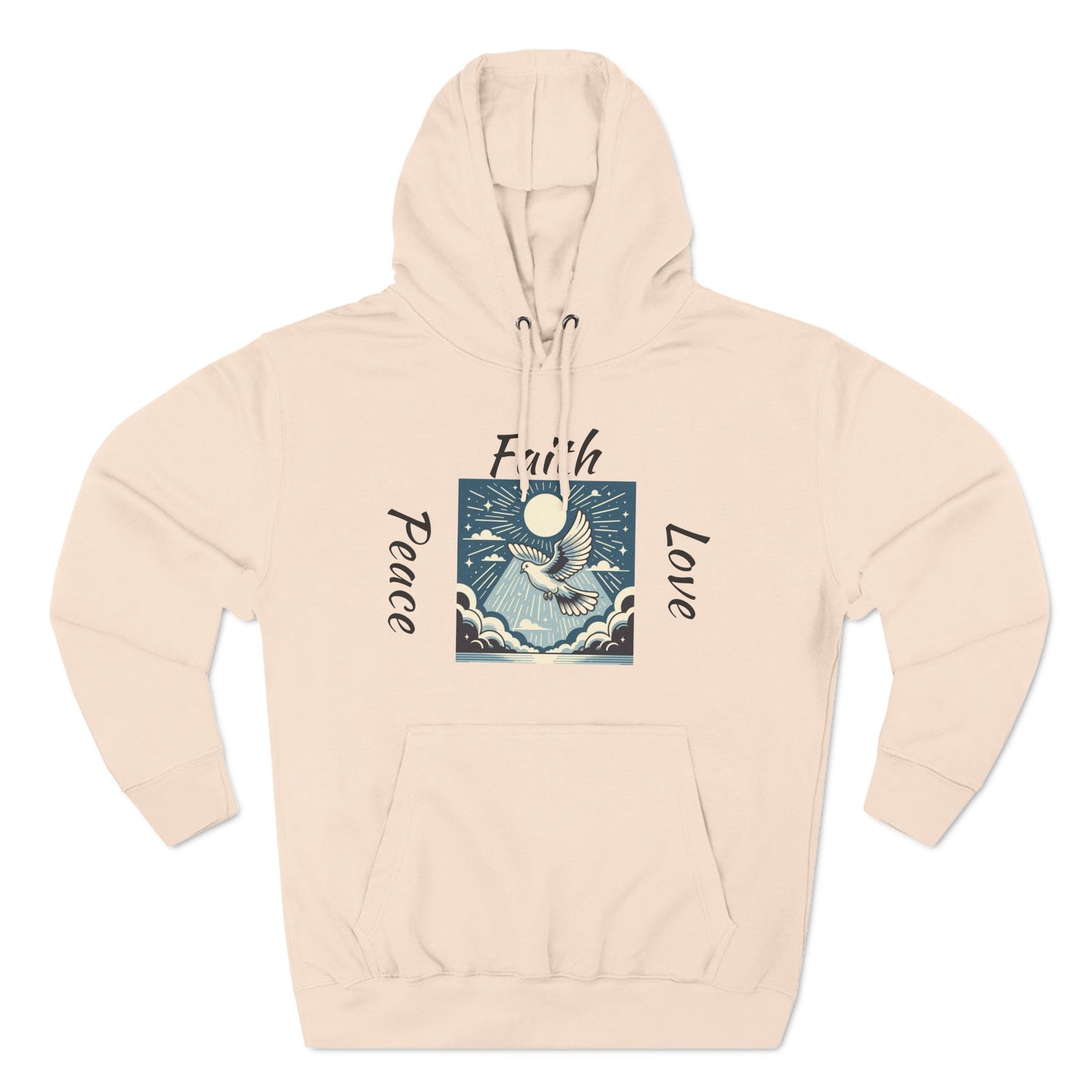 Three-Panel Fleece Hoodie